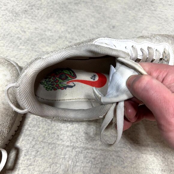 Nike Air Air Force 1 White‎ Sneaker with Lizard Design Mens Size 12 main image 5